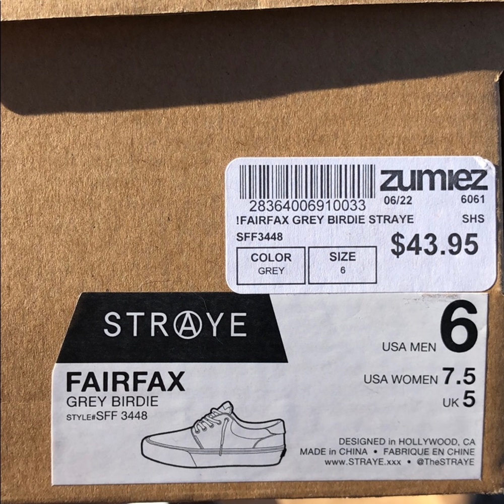 Zumiez Straye Grey Birdie Canvas Sneaker - Picture 4 of 5